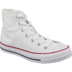Converse Chuck Taylor All Star Core Hi M7650C trampki uniseks białe 45. Białe trampki męskie Converse, bez wzorów, z tkaniny, retro, bez zapięcia. W wyprzedaży za 279,99 zł.