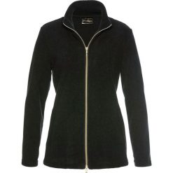 Bluza rozpinana z polaru z nadrukiem z animalistycznym nadrukiem bonprix czarno-złoty. Czarne bluzy damskie bonprix, z nadrukiem, z polaru, bez rękawów, bez kaptura. Za 99,99 zł.