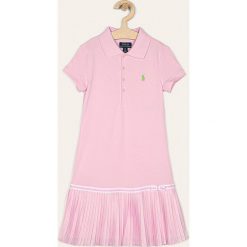 Polo Ralph Lauren - Sukienka dziecięca 128-176 cm. Różowe sukienki dziewczęce Polo Ralph Lauren, bez wzorów, z elastanu, casualowe, z krótkim rękawem, krótkie, mini, proste. Za 339,90 zł.