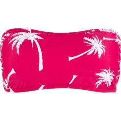 Bikini bandeau bonprix bordowy z nadrukiem. Stroje kąpielowe damskie bonprix. Za 54,99 zł.