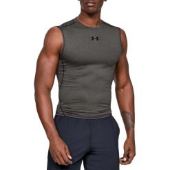 Under Armour HG Armour Sleeveless 1257469-090 t-shirt męskie szare XL. Szare t-shirty męskie Under Armour, s, bez wzorów, z elastanu, bez kołnierzyka. W wyprzedaży za 99,99 zł.
