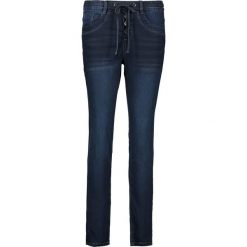 Dżinsy - Slim fit - w kolorze granatowym. Niebieskie rurki damskie Tom Tailor, l, w paski, klasyczne, z podwyższonym stanem. W wyprzedaży za 128,95 zł.