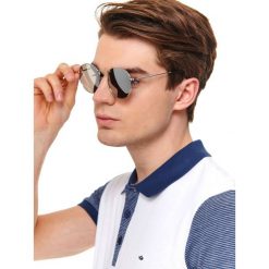 Okulary przeciwsłoneczne męskie. Czarne okulary przeciwsłoneczne męskie Top Secret, eleganckie, owalne. W wyprzedaży za 29,99 zł.