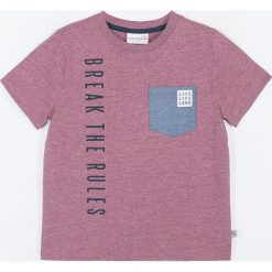 Coccodrillo - T-shirt dziecięcy 98-122 cm. Brązowe t-shirty chłopięce COCCODRILLO, z nadrukiem, z dzianiny, bez rękawów. Za 39,90 zł.