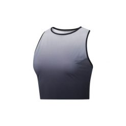 Biustonosze Reebok Sport Koszulka bez rękawów Yoga Ombre Crop. Czarne biustonosze sportowe damskie marki Reebok Sport, s, bez wzorów, bez kołnierzyka, bez rękawów, bez kaptura. Za 169,00 zł.