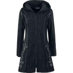 Bluzy damskie: Innocent Embroidered Fleece Hood Bluza z kapturem rozpinana czarny