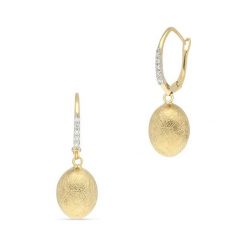 Zjawiskowe Złote Kolczyki - złoto 750, Brylant 0,07ct. Żółte kolczyki damskie W.KRUK, z brylantem, złote. Za 5190,00 zł.
