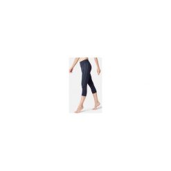 Legginsy 7/8 Gym & Pilates 900 damskie. Niebieskie legginsy damskie wyszczuplające NYAMBA, l, bez wzorów, z elastanu. Za 89,99 zł.