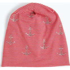 Marie Lund - Czapka damska, czerwony. Czerwone czapki damskie Marie Lund, w paski. Za 39,95 zł.