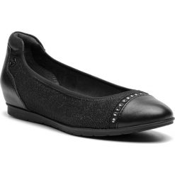 Baleriny TAMARIS - 1-22103-21 Black Glam 043. Czarne baleriny damskie Tamaris, bez wzorów, ze skóry ekologicznej, klasyczne, bez obcasa, na płaskiej podeszwie. W wyprzedaży za 149,00 zł.