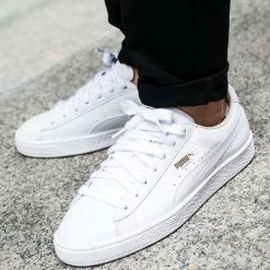 Buty Puma Basket Classic LFS (354367-17). Białe buty skate męskie Puma, z materiału. Za 199,99 zł.