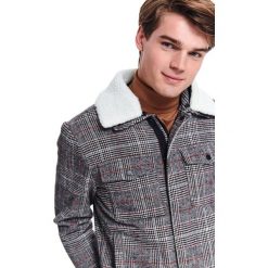 Kurtka krótka z kołnierzem. Szare kurtki męskie Top Secret, na zimę, xxl, bez wzorów, z jeansu, eleganckie, krótkie, bez kaptura. W wyprzedaży za 99,99 zł.