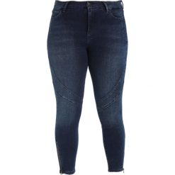 Zizzi CROPPED SALLY Jeans Skinny Fit dark blue denim. Niebieskie jeansy damskie relaxed fit marki Zizzi. W wyprzedaży za 271,20 zł.