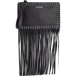 Torebka TWINSET - Tracolla Con Zip AS8PCC Nero 00006. Czarne listonoszki damskie Twinset, bez wzorów, ze skóry, bez dodatków. W wyprzedaży za 439,00 zł.