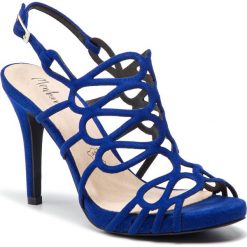 Sandały MENBUR - 20096 Azul Fuerte/Dazzling Blue 0066. Niebieskie klapki damskie Menbur, bez wzorów, ze skóry ekologicznej, bez obcasa, na obcasie. Za 299,00 zł.