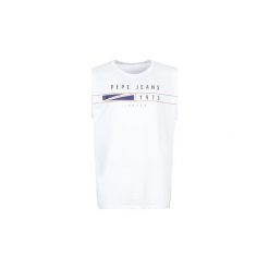 T-shirty z krótkim rękawem Pepe jeans PASCAL. Białe t-shirty męskie Pepe Jeans, s, bez wzorów, z jeansu, bez kołnierzyka, krótkie. Za 87,20 zł.
