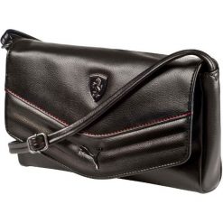 Puma Torebka Ferrari Ls Small Satchel Black. Czarne torebki klasyczne damskie marki Puma, w paski, eleganckie, na ramię. W wyprzedaży za 164,00 zł.