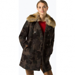 Camel Active - Płaszcz damski, zielony. Brązowe płaszcze damskie Camel Active, moro, eleganckie. Za 899,95 zł.