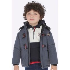 Mayoral - Kurtka dziecięca 92-134 cm. Szare kurtki chłopięce Mayoral, bez wzorów, z elastanu, długie, z kapturem. Za 245,90 zł.