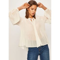 Pepe Jeans - Bluzka Sui. Czarne bluzki damskie Pepe Jeans, s, bez wzorów, z poliesteru, biznesowe, bez kołnierzyka, z długim rękawem. W wyprzedaży za 219,90 zł.