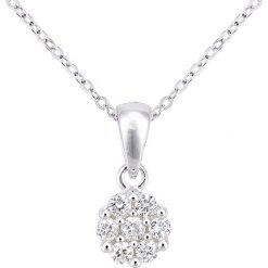 Naszyjniki damskie: Złoty naszyjnik z diamentami – dł. 46 cm