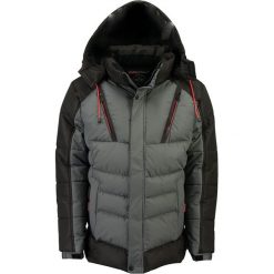 Kurtka zimowa "Barnabeak" w kolorze szaro-czarnym. Szare płaszcze męskie Canadian Peak, na zimę, s, bez wzorów, bez kaptura. W wyprzedaży za 395,95 zł.