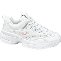 Sneakersy damskie Fila białe. Białe sneakersy damskie Fila, z gumy. Za 199,90 zł.