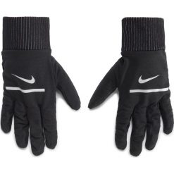 Rękawiczki Męskie NIKE - NRGK0042 Czarny. Czarne rękawiczki męskie Nike, bez wzorów, z elastanu. W wyprzedaży za 109,00 zł.