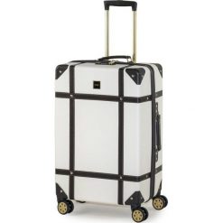 Rock walizka podróżna TR-0193/3-M ABS - kremowa. Białe walizki Rock, bez wzorów, ze skóry, sportowe. Za 537,00 zł.
