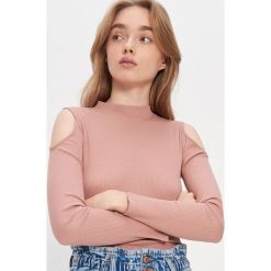 Bluzka typu cold shoulder - Różowy. Różowe bluzki damskie House, s, bez wzorów, bez kołnierzyka, bez rękawów. Za 39,99 zł.