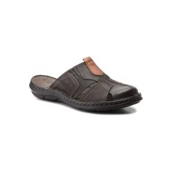 LASOCKI FOR MEN MI07-A426-A282-23. Czarne kapcie męskie Lasocki For Men, ze skóry. Za 119,99 zł.