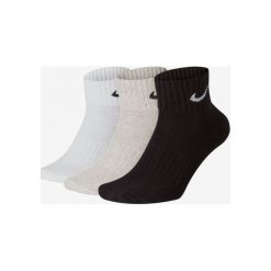Nike Cush 3-pack Skarpetki Czarny Biały Beżowy. Brązowe skarpetki męskie Nike, bez wzorów, z elastanu. Za 45,95 zł.