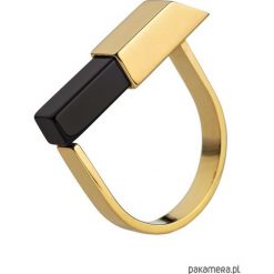 Pierścionek z kolekcji EDGY/ GOLD/ONYX/U. Brązowe pierścionki damskie Pakamera. Za 260,00 zł.