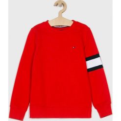 Tommy Hilfiger - Bluza dziecięca 128-176 cm. Czerwone bluzy chłopięce TOMMY HILFIGER, bez wzorów, z elastanu, bez rękawów, bez kaptura. W wyprzedaży za 179,90 zł.