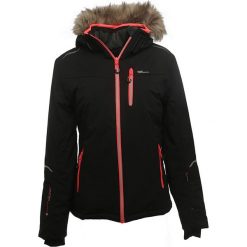 Kurtka narciarska w kolorze czarnym. Czarne kurtki damskie Peak Mountain, bez wzorów, bez kaptura, narciarskie. W wyprzedaży za 404,95 zł.