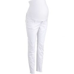 Spodnie ciążowe, dł. do kostki bonprix biały twill. Białe spodnie damskie bonprix. Za 129,99 zł.