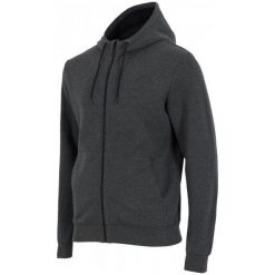 Bluzy męskie: 4F Męska Bluza H4Z17 blm002 Ciemny Szary Melanż M