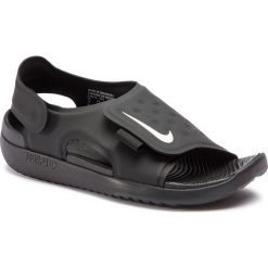 Sandały NIKE - Sunray Adjust 5 (GS/PS) AJ9076 001 Black/White. Czarne sandały dziewczęce Nike, z tworzywa sztucznego, bez zapięcia. Za 129,00 zł.