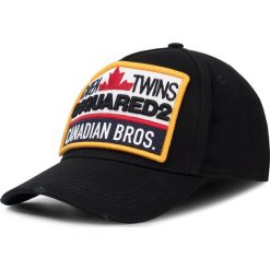 Czapka z daszkiem DSQUARED2 - Patch Cargo Baseball Caps BCM0241 05C00001 2124 Nero. Czarne czapki męskie Dsquared2, bez wzorów, z bawełny. W wyprzedaży za 519,00 zł.