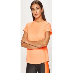 Under Armour - T-shirt. Czarne topy damskie Under Armour, s, bez wzorów, z poliesteru, z okrągłym kołnierzem. Za 99,90 zł.
