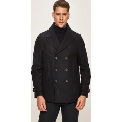Tommy Hilfiger - Płaszcz. Niebieskie płaszcze męskie TOMMY HILFIGER, xl, bez wzorów, z bawełny, klasyczne, bez kaptura. Za 1599,00 zł.