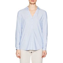 Bluzki damskie: Bluza prosta, kołnierz polo, gładka