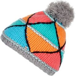 Czapki damskie: Woox Czapka Zimowa z Pomponem Unisex | Kolorowa Triangle Grey Beanie – Triangle Grey Beanie – – 8595564749110