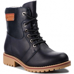 Trapery CLARA BARSON - WS722-34 Navy. Niebieskie buty zimowe damskie Clara Barson, ze skóry ekologicznej. Za 129,99 zł.