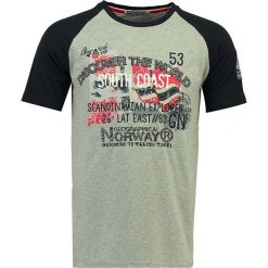 Koszulka "Julido" w kolorze szarym. Szare koszulki męskie Geographical Norway Men, m, z nadrukiem, z bawełny, z okrągłym kołnierzem, bez rękawów. W wyprzedaży za 64,95 zł.