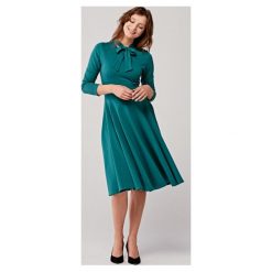 Sukienka Sotera szmaragdowa XXS zielony. Zielone sukienki damskie Marie Zélie, s, w paski, z elastanu, bez kołnierzyka, bez rękawów. Za 347,00 zł.