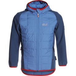 Jack Wolfskin GRASSLAND HYBRID Kurtka Softshell wave blue. Niebieskie kurtki sportowe męskie marki Jack Wolfskin, z elastanu. W wyprzedaży za 341,10 zł.