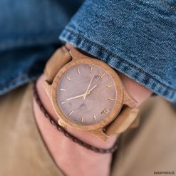 Zegarki męskie: Drewniany zegarek męski classic 43 mm n017