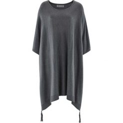 Poncho bonprix szary melanż. Szare żakiety damskie bonprix, bez wzorów. Za 37,99 zł.