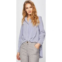 Answear - Koszula. Niebieskie bluzki damskie ANSWEAR, s, w paski, z elastanu, bez kołnierzyka, z długim rękawem. Za 119,90 zł.